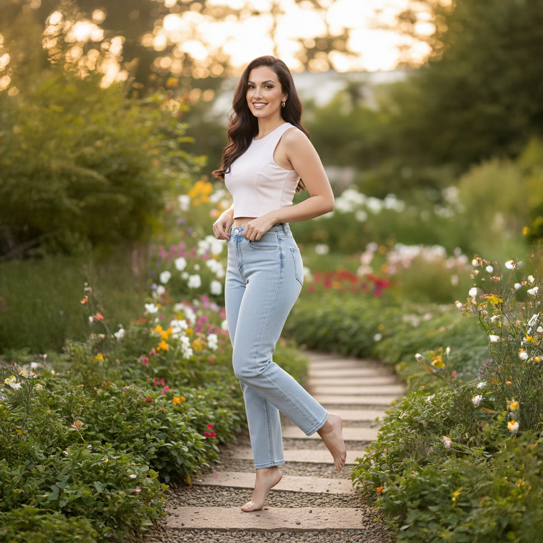 AAWD001 Light Blue Twisted Outseam Denim – Comfort Fit | Women’s Jeans