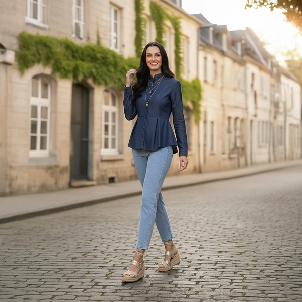 Stylish Denim Top for Women – Cotton Lycra | Premium Comfort & Fit