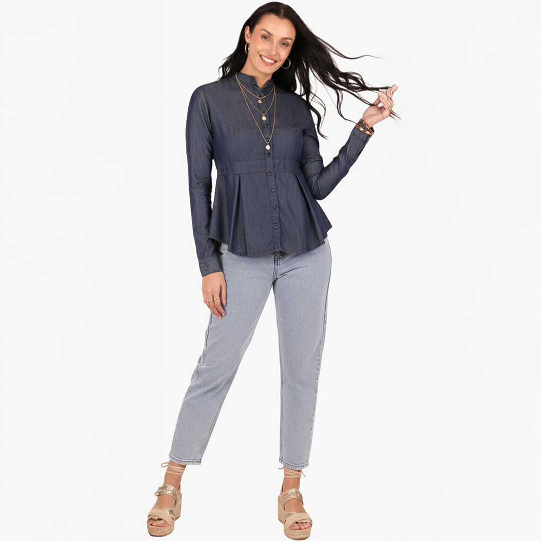 Stylish Denim Top for Women – Cotton Lycra | Premium Comfort & Fit