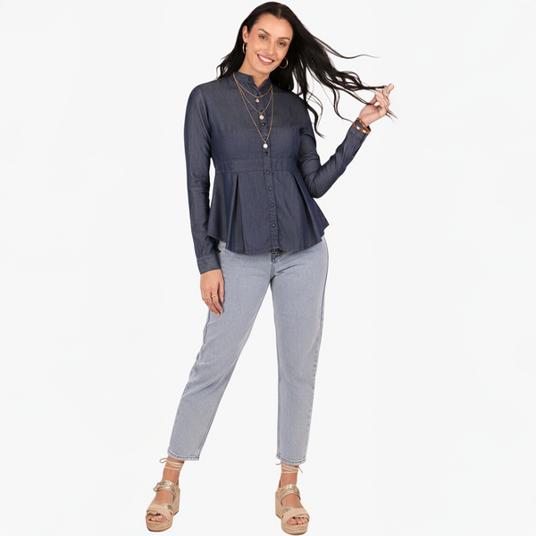 Stylish Denim Top for Women – Cotton Lycra | Premium Comfort & Fit